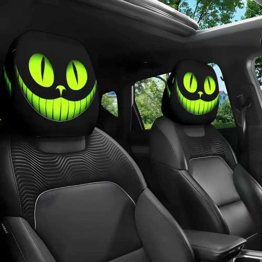 2-Pack Cartoon Car Headrest Covers – Breathable & Elastic Car Headrest Cover HIP