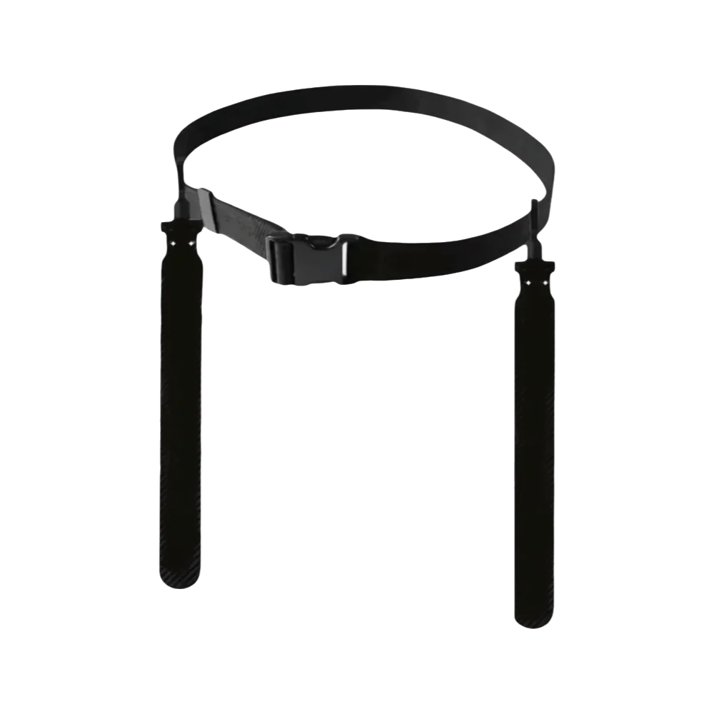 3-Piece Flag Football Belt Set – Adjustable Tear-Away Flags Flag Football Set HIP Black Belt - Black