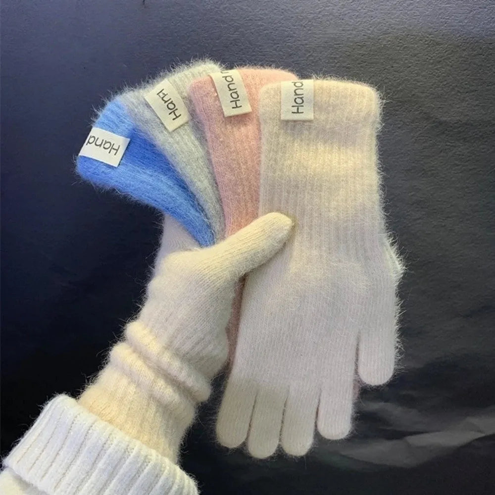 Women's Knit Touch Screen Winter Gloves – Candy Colors Winter Knit Gloves HIP