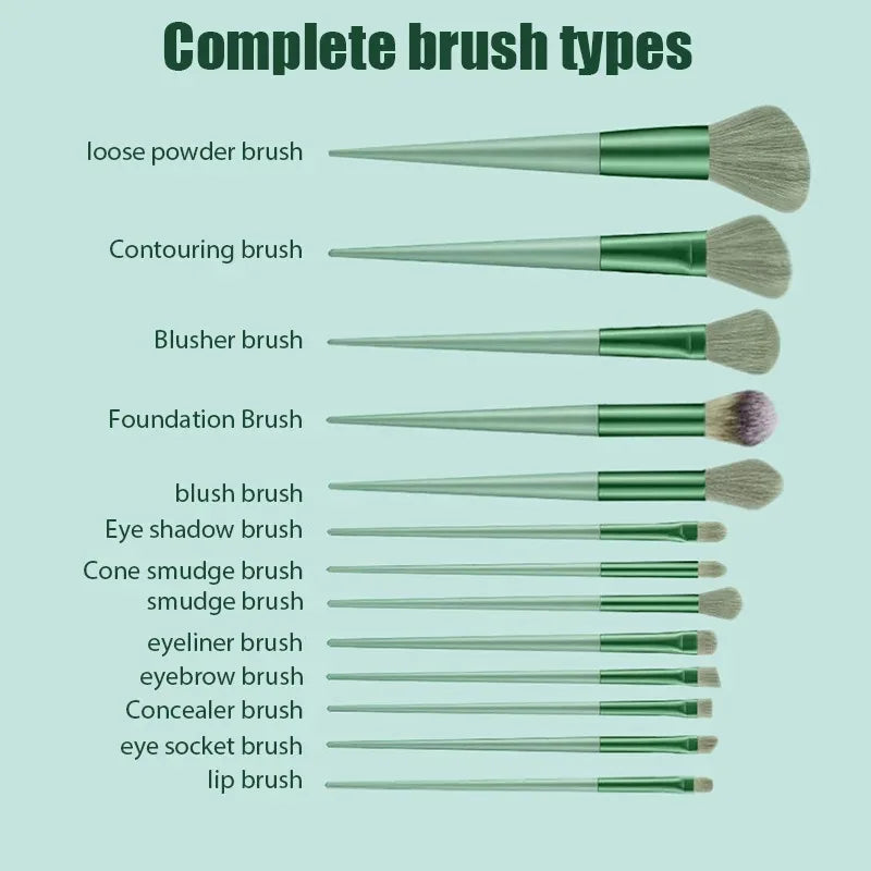 RUZOFO 13-Piece Makeup Brush Set – Blend, Contour & Glow Makeup Brush Set HIP