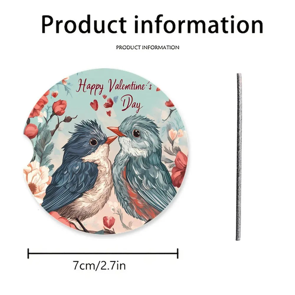 2-Pack Blue Bird Acrylic Coasters – Waterproof & Heat-Resistant Decorative Coaster Set HIP