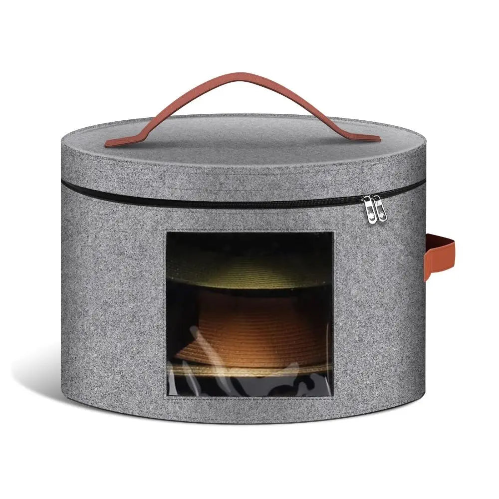 Collapsible Felt Hat Storage Box – Wide Brim Hat Organizer Hat Storage Box HIP