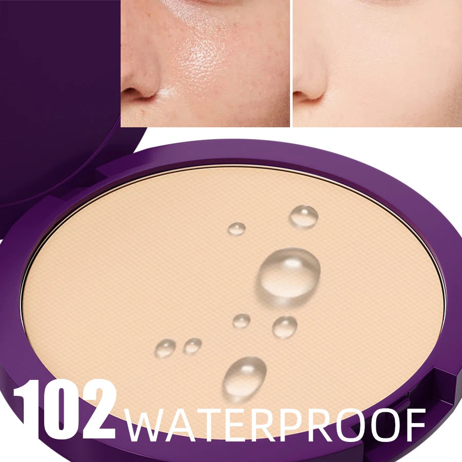 5 Color Matte Full Coverage Pressed Powder Foundation Oil Control Flawless Weightless Finishing Powder Makeup for Woman Gifts HIP