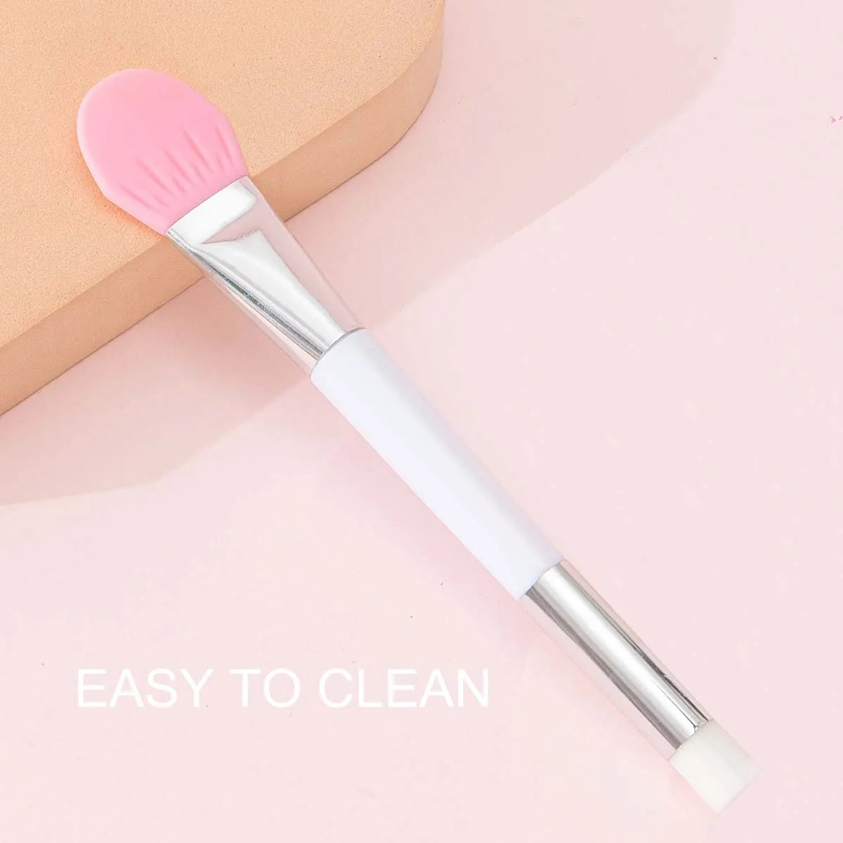 Double-Ended Silicone Face Mask Brush – Dual-Head Tool Silicone Mask Brush HIP Pink