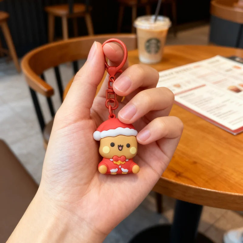 Christmas Panda Bubu & Dudu Keychain Backpack Pendant Gift Anime Keychain Pendant HIP