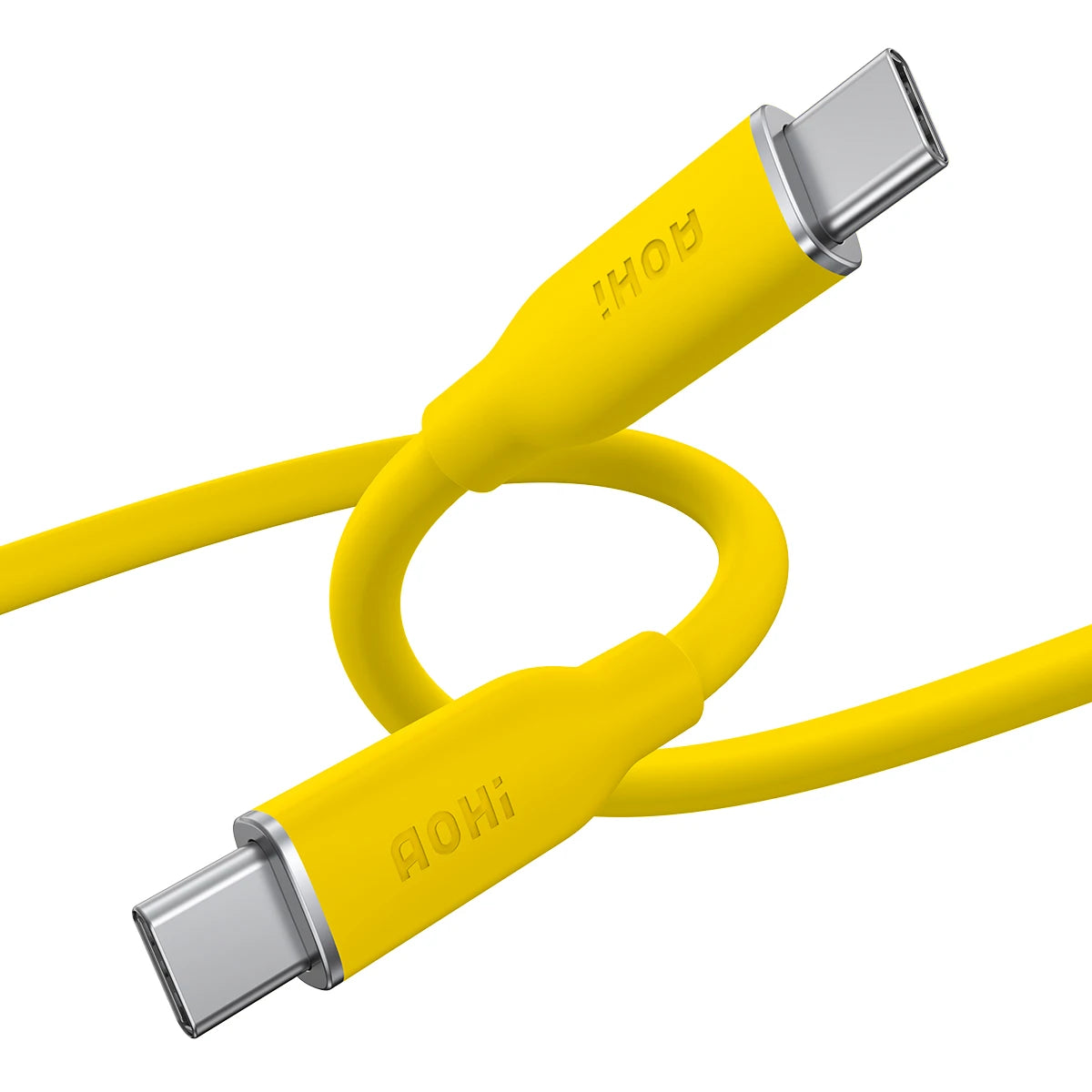AOHI 140W PD 3.1 USB-C Cable 3.3ft – Fast Charging Silicone USB-C Charging Cable HIP YELLOW 1m China Mainland