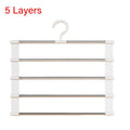 5/7 Layer Stainless Steel Pants Hanger – Space-Saving Closet Rack Pants Hanger Rack HIP 5 Layers M