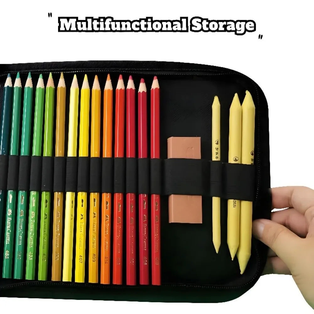 Folding Pencil Case 36/48/72 Holes – Oxford Fabric Art Organizer Folding Pencil Case HIP
