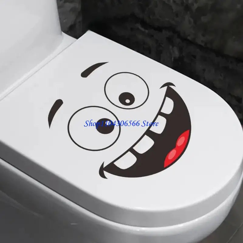 4-Pack Cartoon Smiling Face PVC Stickers for Gaming & Devices Decorative Sticker Set HIP