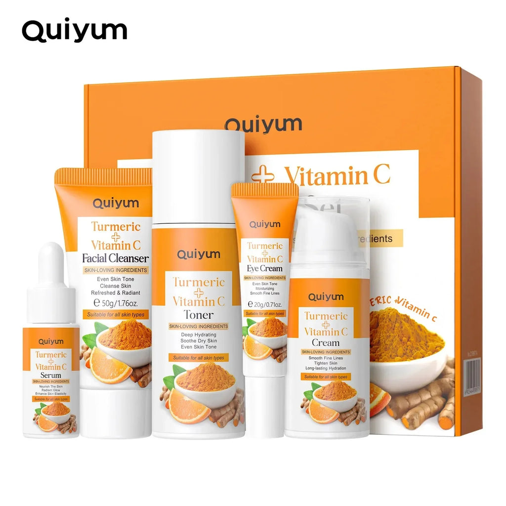 Vitamin C Turmeric 5-Piece Skincare Set – Hydrate & Tighten Skincare Gift Set HIP