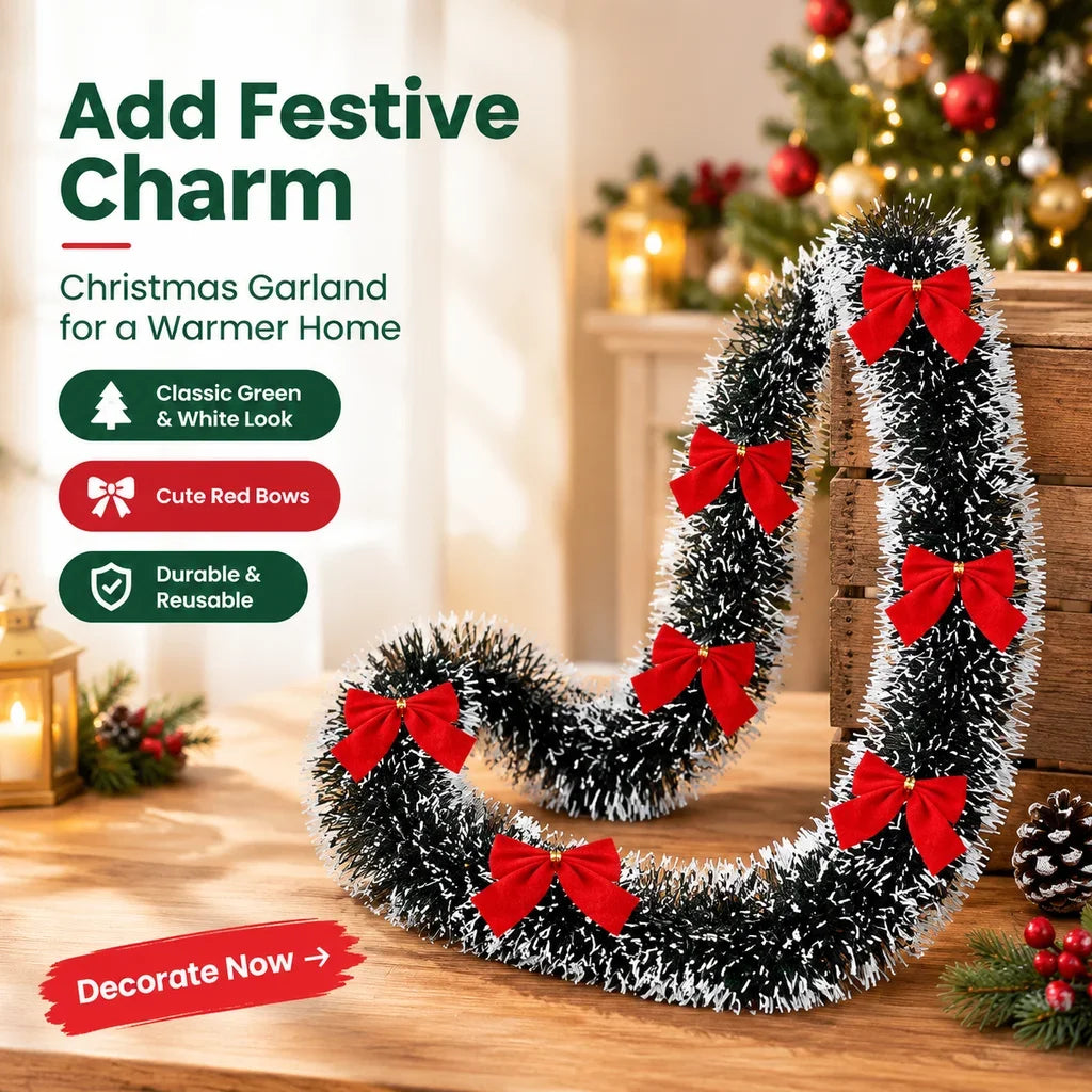 Holiday Garland Decor Magical Christmas Tinsel Garland Party Tinsel Ribbon Festive Christmas Tree Decoration For Home Decor HIP