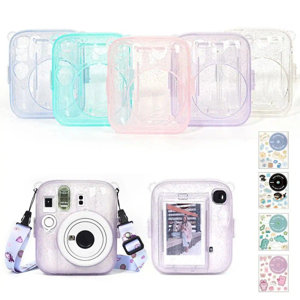 Glitter Instax Mini 13 Case 3-in-1 | Crystal Cover & Strap Camera Case HIP