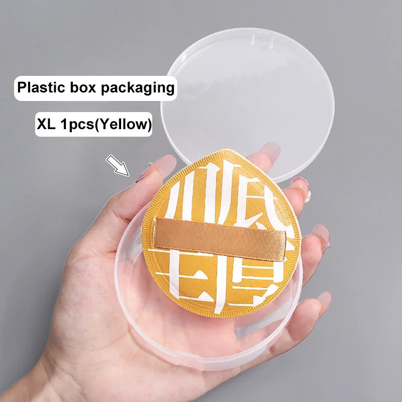 Ultra-thick Makeup Sponge Puff Beauty Powder Sponge Foundation Professional Soft Face Cosmetic Puff Base Makeup Beauty Tools Set HIP XL-Yellow-1Pcs