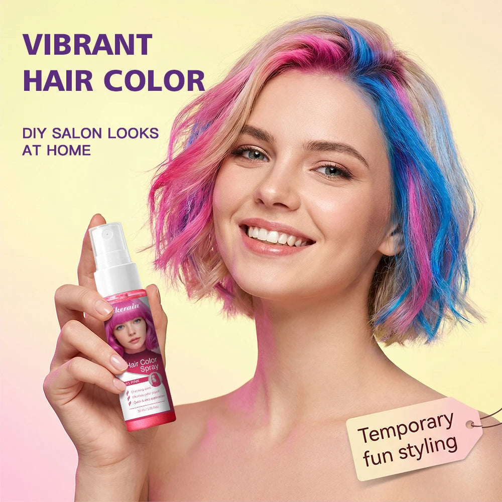 Hair Color Spray Instant Hair Dye One-Time Temporary Washable DIY Hair Chalk Multi Color Party Cosplay Makeup Styling HIP