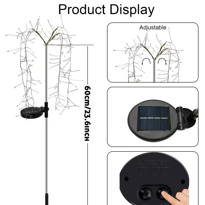 Solar LED Firework Garden Lights – IP65 Waterproof Pathway Solar Garden Lights HIP