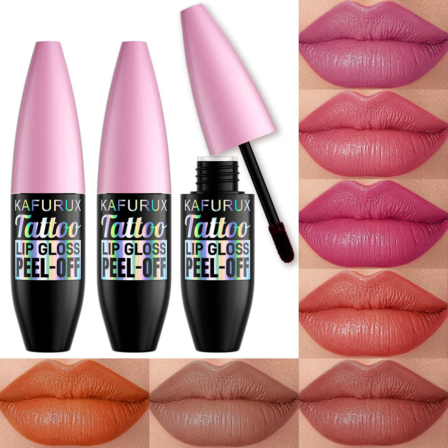 KAFURUX 7-Color Peel-Off Lip Tint – Waterproof Matte Stain Peel-Off Lip Tint HIP