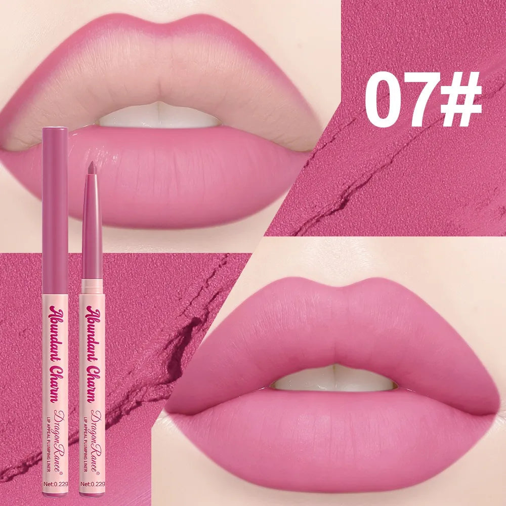 Matte Velvet Lip Liner Pencil Waterproof Precise Outline Lipstick Pen Shaping Plump Lips Contour Sexy Red Lasting Lip Makeup HIP 07