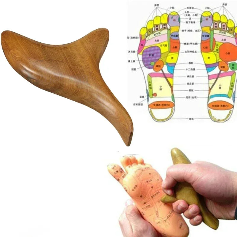 Natural Sandalwood Massage Stick – Bird Claw Acupoint Tool Wooden Massage Stick HIP