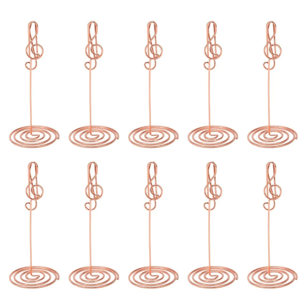10-Pack Rose Gold Kitten Table Number Stands – Card Holders Table Number Stands HIP