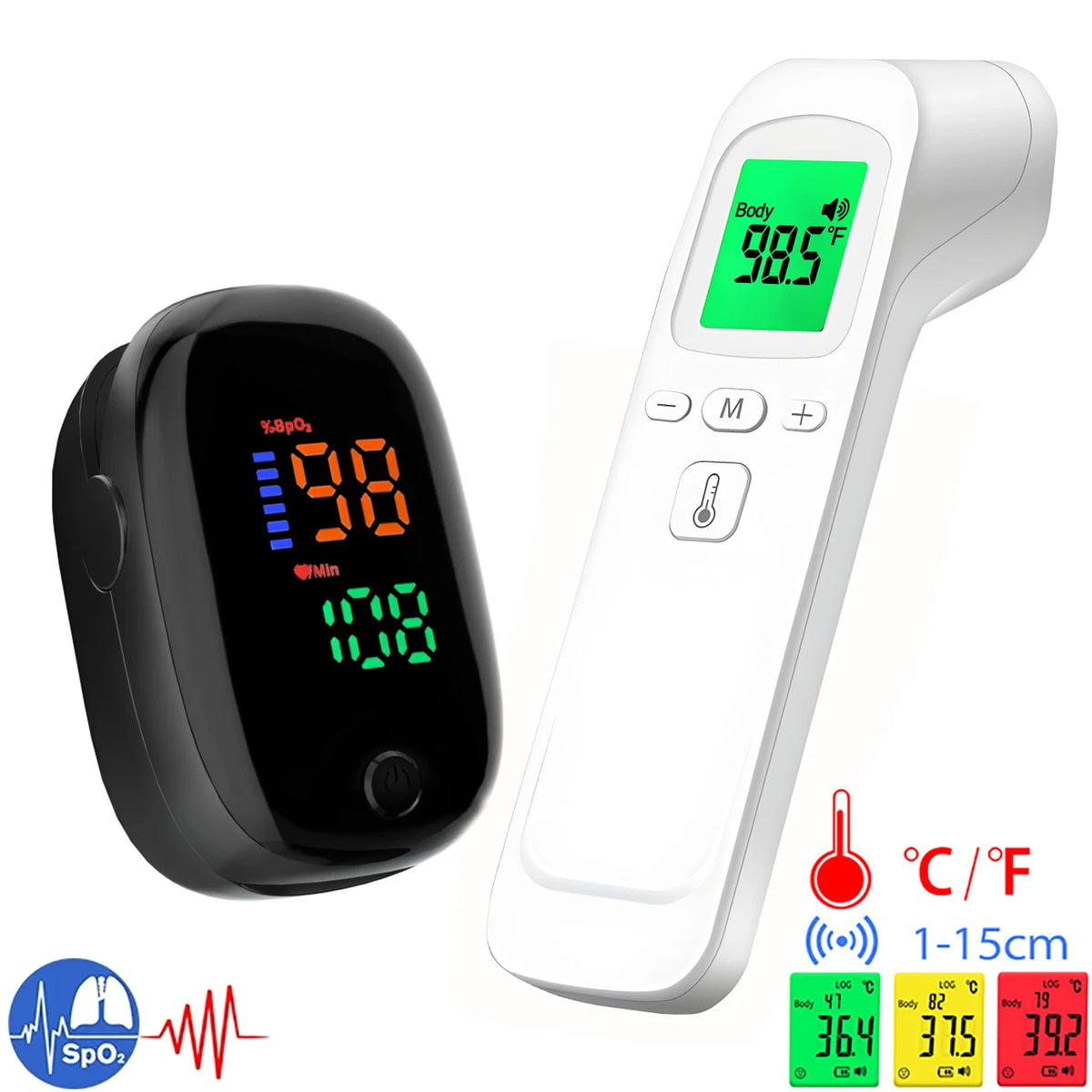 IR Thermometer & Finger Pulse Oximeter Home Monitoring Kit Health Monitoring Kit HIP