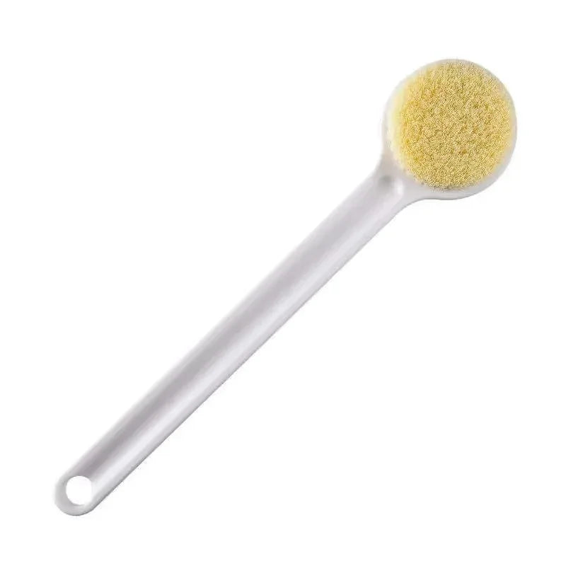 Long Handle Bath Brush – Soft Bristle Body Exfoliator Bath Body Brush HIP C584-White-1PCS