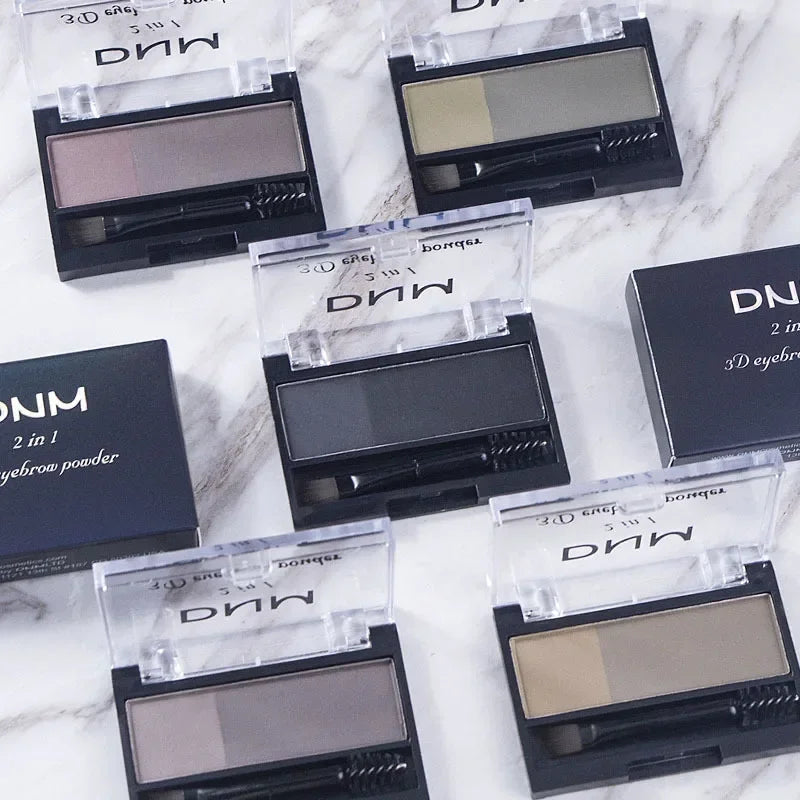 Double Color Eyebrow Powder Professional Makeup Palette Eyebrow Stamp Eye Brow Enhancers Eye Brows Shadow Make Up Brow Powder HIP