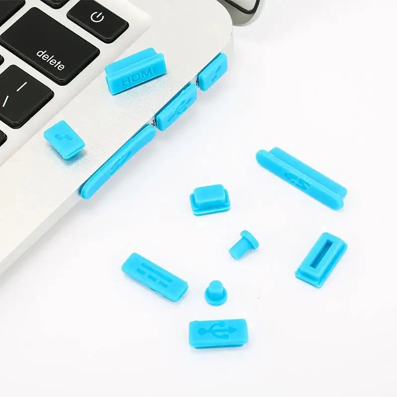 16-Piece Silicone Laptop Dust Plug Set – USB, HDMI, RJ45 & More Laptop Port Covers HIP