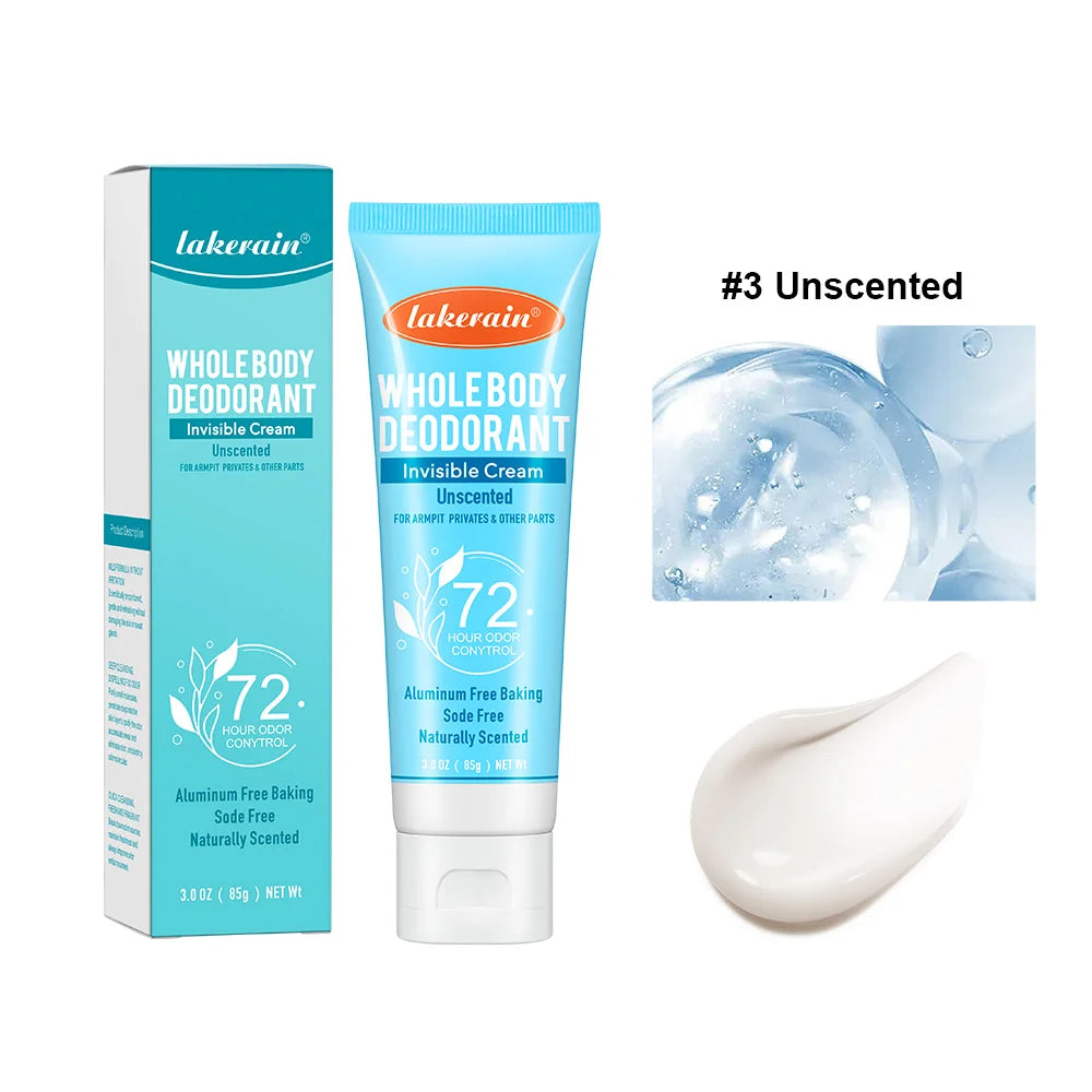 Perfume Cream Whole Body Deodoran 72 Hour Odor Control Long Lasting Fragrance Cream Dating Aroma Cooling armpit HIP 3 Unscented