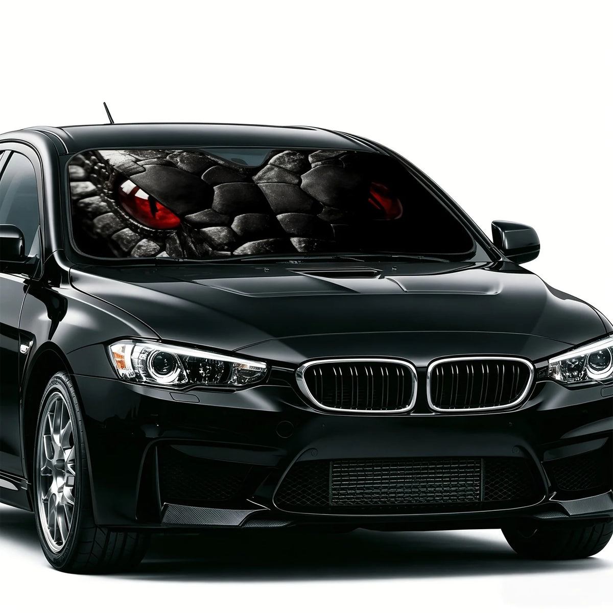 2D Black Snake Print Car Windshield Sunshade | UV Block Car Windshield Sunshade HIP