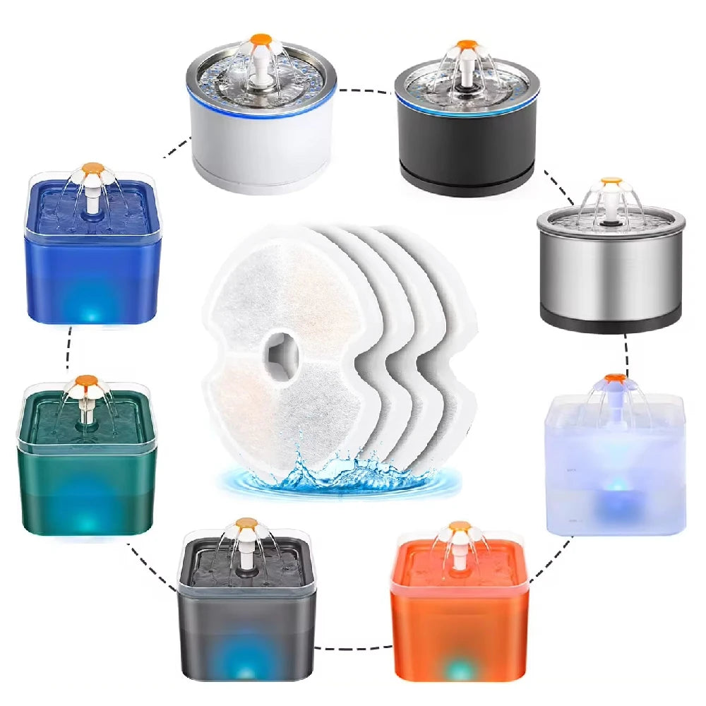 Pet Water Dispenser Filter Cat Water Fountain Filter Drinking Fountain Filter Cycle Filtering Easy To Clean HIP
