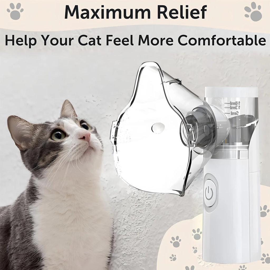 Fireurus Handheld Pet Nebulizer for Cats & Dogs – 2 Masks Pet Nebulizer HIP
