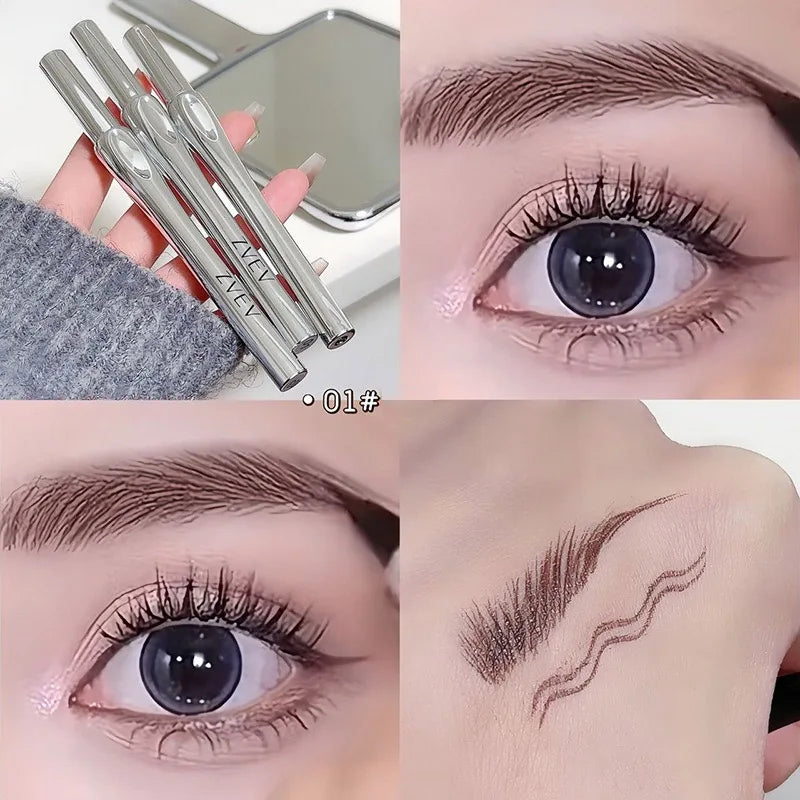 2Point Wild Eyebrow Pencil Long Lasting Easy To Grip Eyebrow Tattoo Waterproof Thin Liquid Lying Silkworm Brow Pen Korean Makeup HIP 01