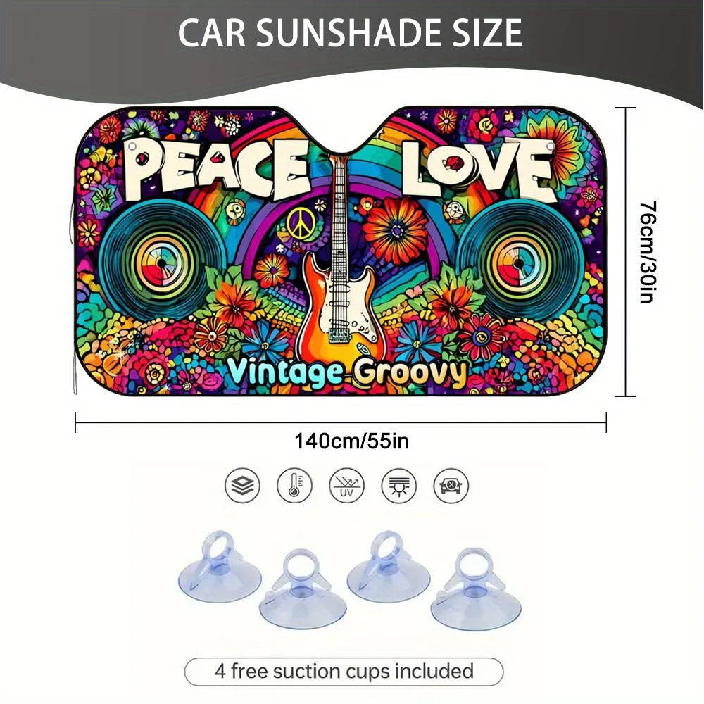 Peace & Love Thanksgiving Car Windshield Sunshade Car Windshield Sunshade HIP