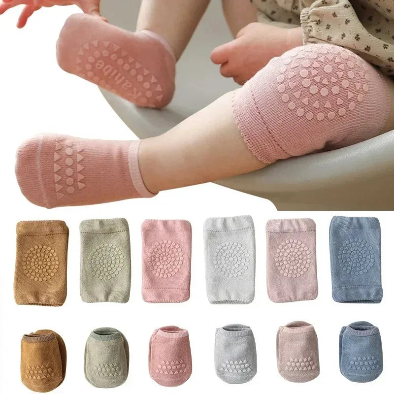 Baby Knee Pad Socks Set – Anti-Slip Crawling Protection Baby Knee Pad Socks HIP