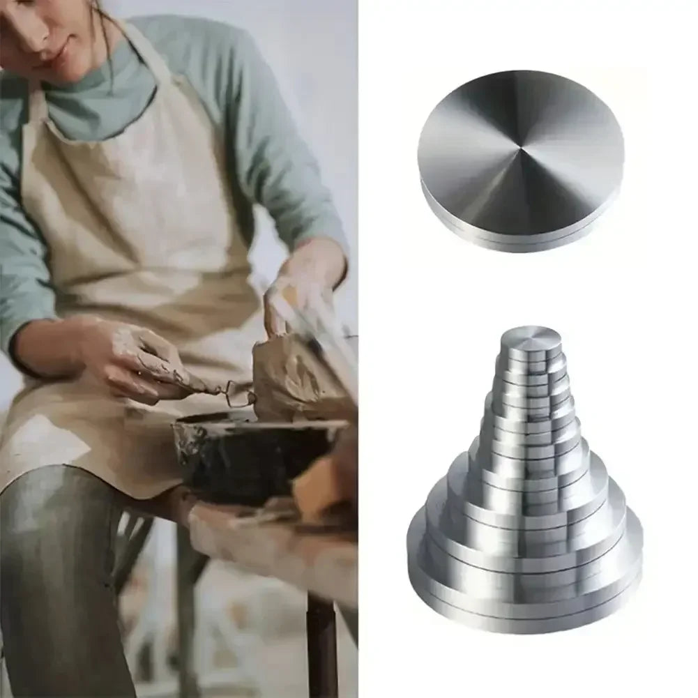 Ceramic Clay Pottery Throwing Trimming Spinner Tool Trim Stabilizer 30mm-50mm Mini Pottery Wheel Metal Bearing Rotary Disc HIP