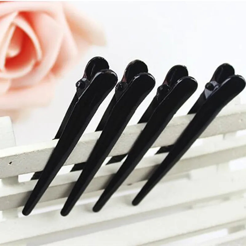 10Pcs DIY Black Metal Hair Clip Single Prong Hairstyle Alligator Hair Clip Large Barrettes Headwear For Women Wholesale Hairpin HIP
