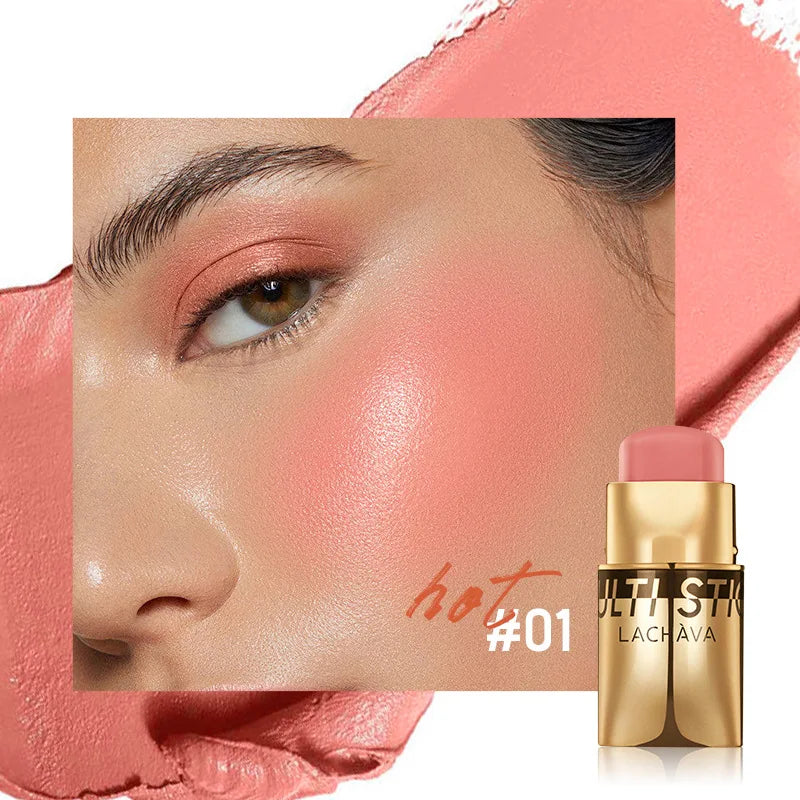 LACHAVA 3-in-1 Blush Stick – Cheeks, Lips & Eyes Multi-Use Blush Stick HIP 01 8g