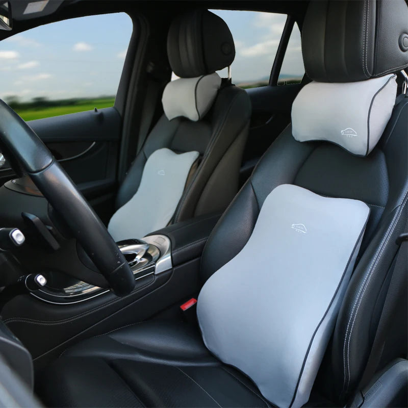 Memory Foam Car Neck Pillow & Lumbar Support Cushion | O SHI CAR Car Neck Pillow HIP