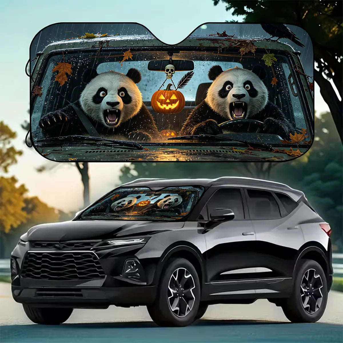 Panda Foldable Car Windshield Sunshade – Cool & Easy Install Car Windshield Sunshade HIP