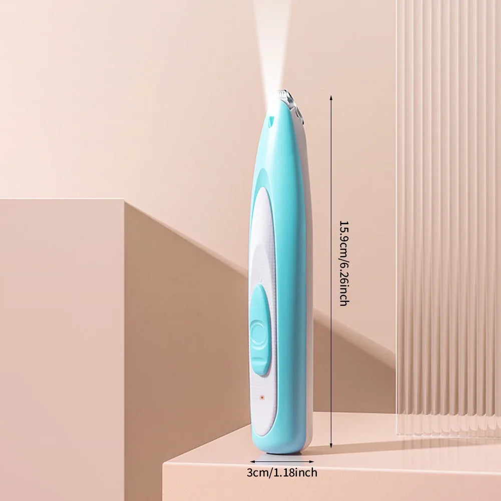 New Dog Paw Trimmer with LED Light Fully Waterproof Pet Hair Trimmer with LED Display Dog Clippers for Grooming 18mm Widen Blade HIP