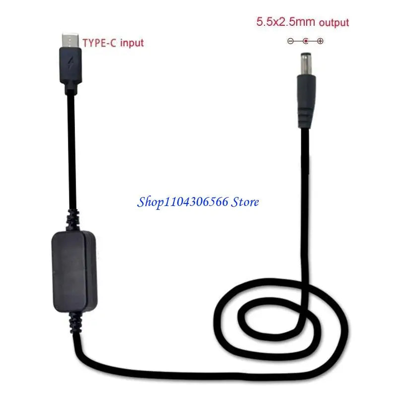 USB-C PD to 5.5x2.5mm DC Barrel Cable – 12V / 20V DC Power Adapter Cable HIP