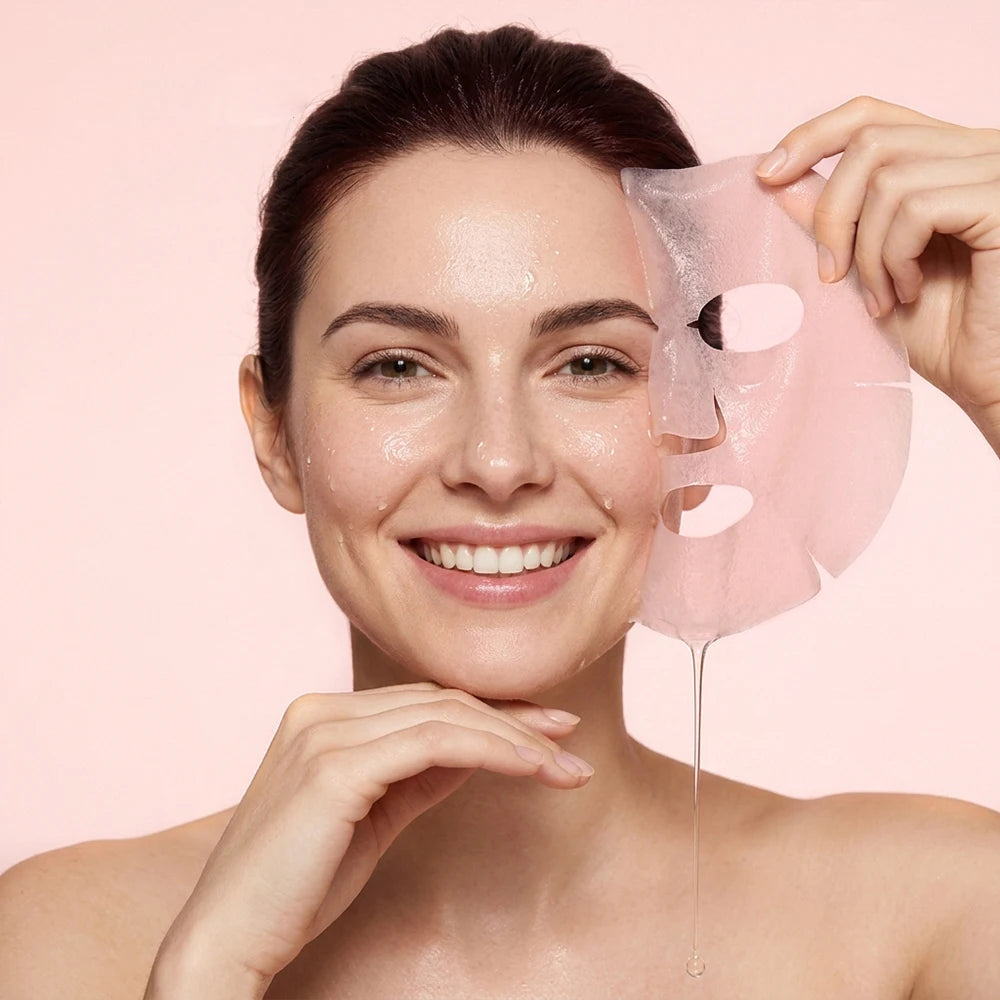 10Pcs Salmon DNA PDRN Pink Vita Coating Sheet Mask Korean Facial Mask Glass Skin Hydrating Firming Balancing Skin Home Skin Care HIP