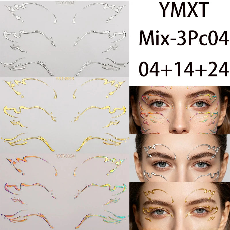 Holographic Laser Eye Makeup Stickers – Face Art Decals
