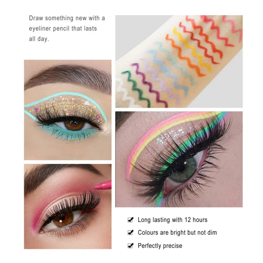 Handaiyan 12/20 Color Waterproof Gel Creme Eyeliner Pencil Set Gel Eyeliner Set HIP