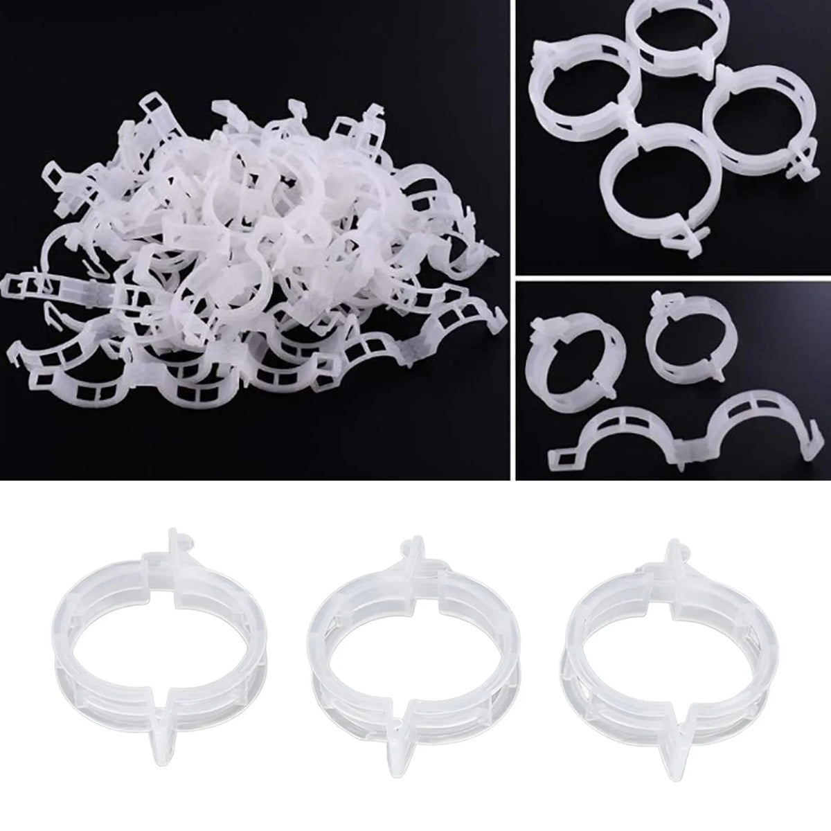 300PCS Plastic Tomato Clips Good Fixation Support Reusable Plant Support Clips for Various Vegetables Flowers Tomato Clips HIP