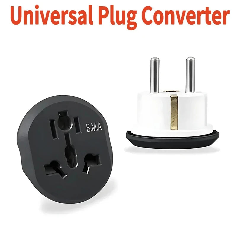Universal EU Plug Adapter 16A 250V – AU US UK CN to EU/KR Travel Plug Adapter HIP