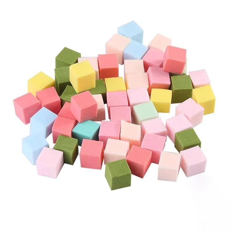 50Pcs Square Nail Art Sponge Set Gradient Nail Brushes Gel Polish Design Nail Sponge Grab Pen Manicure Supplies 229w HIP Color 50Pc No Tool