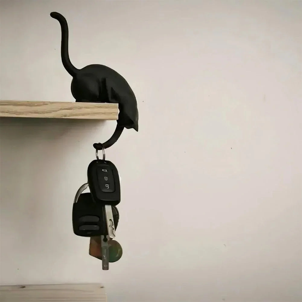 Creative and Cute 3D Cat Hanging Storage Hook Storage Rack Home Decoration Living Room Decoration Festival Decoration HIP