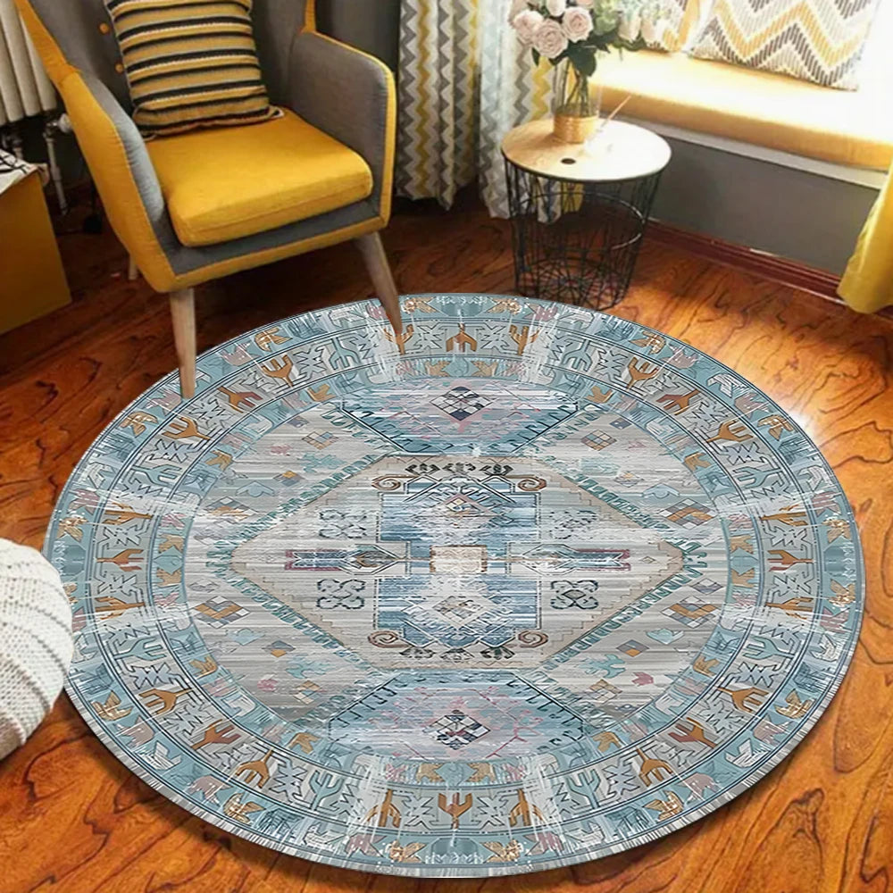Round Washable Boho Area Rug – Modern Circle Carpet Round Area Rug HIP 4 40X40CM