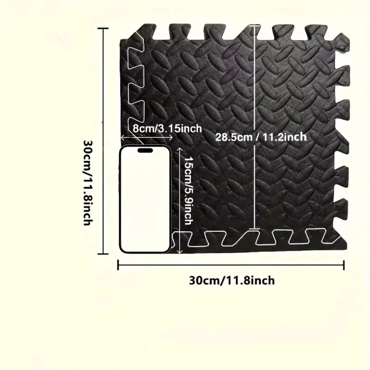 16-Piece Interlocking EVA Foam Gym Floor Mat – Anti-Slip Interlocking Foam Mat HIP